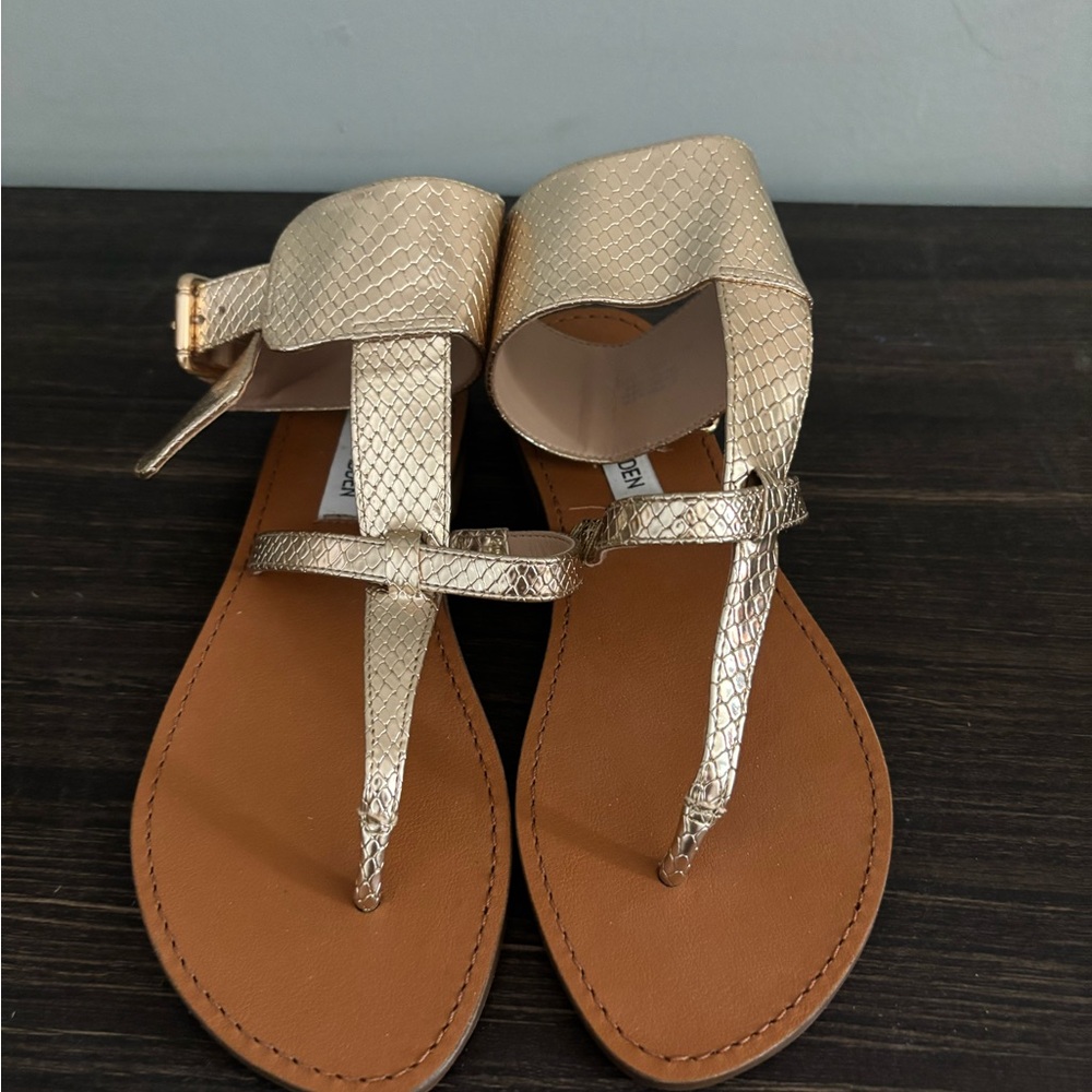 Steve Madden Gold Strappy Sandals